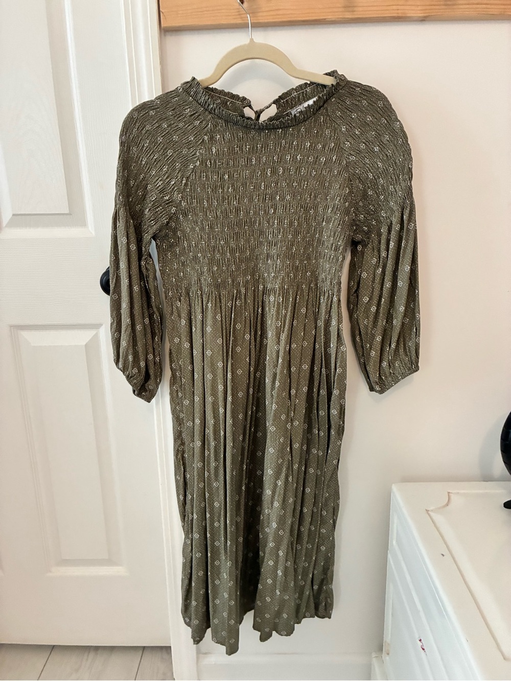 Roolee Olive Green Midi Dress